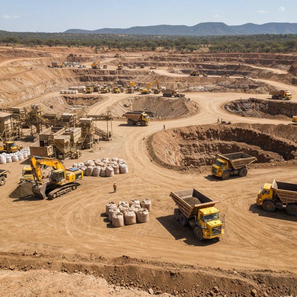 Gold mining operations in Africa
